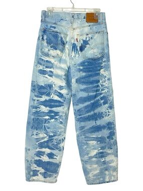 Upcycled Levis Jeans Waist 25 Womens Size XS Levi’s Baggy Dad Wide Leg Custom